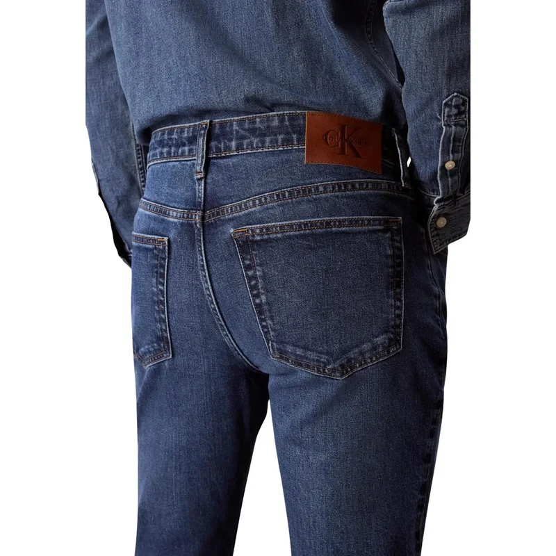 Jeans Calvin Klein Jeans pour hommes en denim de coton bleu LV04RB735G