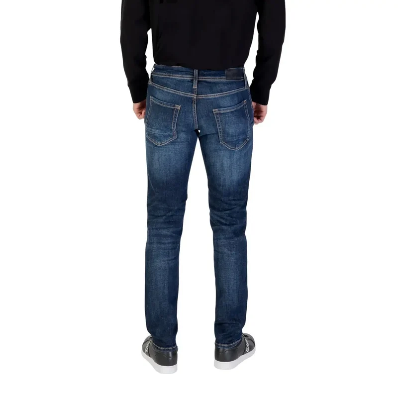 Jean en denim effet usé porté, bleu, Antony Morato Men