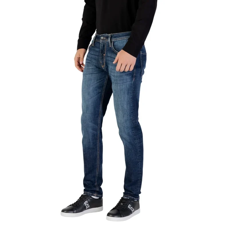 Jean en denim effet usé porté, bleu, Antony Morato Men