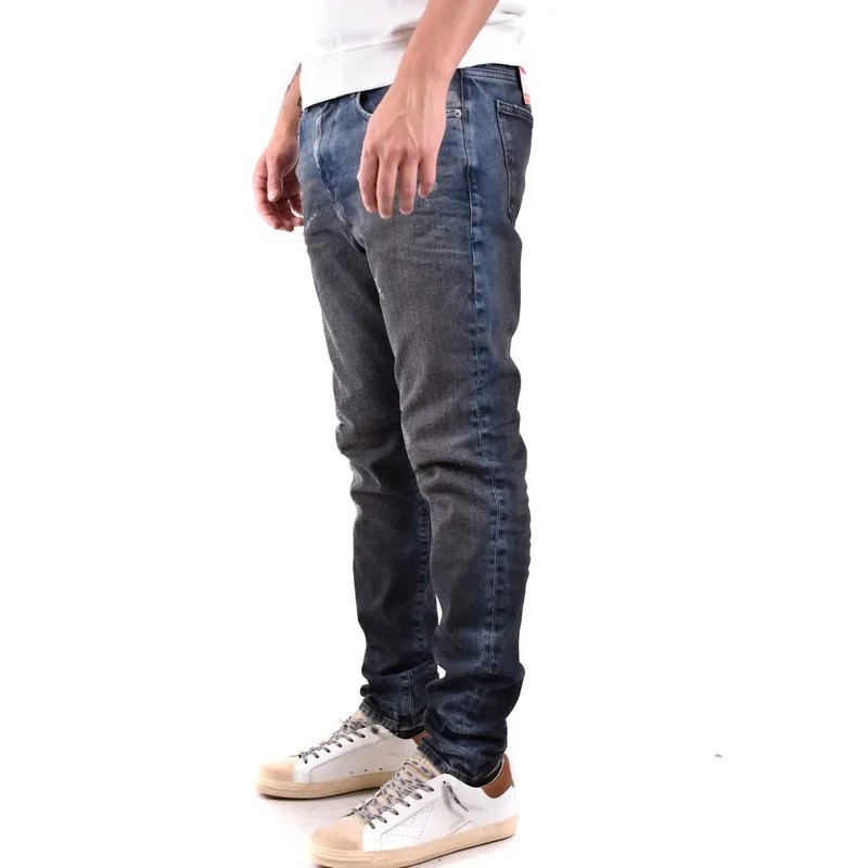 Jeans Diesel Homme Bleu Effet Usé 100 Coton