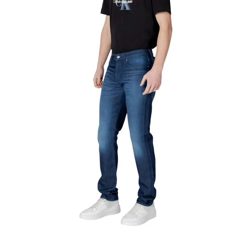 Jeans pour hommes Armani Exchange en coton extensible bleu à coupe slim