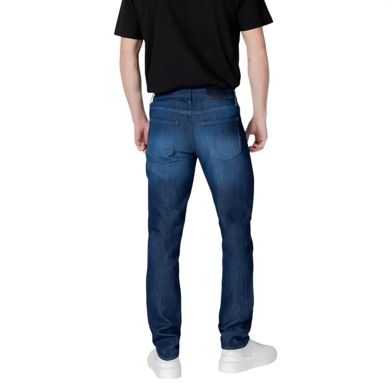 Jeans pour hommes Armani Exchange en coton extensible bleu à coupe slim