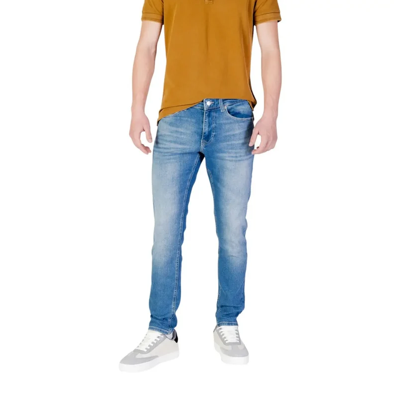 Jeans pour hommes Tommy Hilfiger bleu, coupe unie, poches à l’avant et à l’arrière