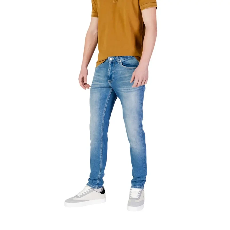 Jeans pour hommes Tommy Hilfiger bleu, coupe unie, poches à l’avant et à l’arrière
