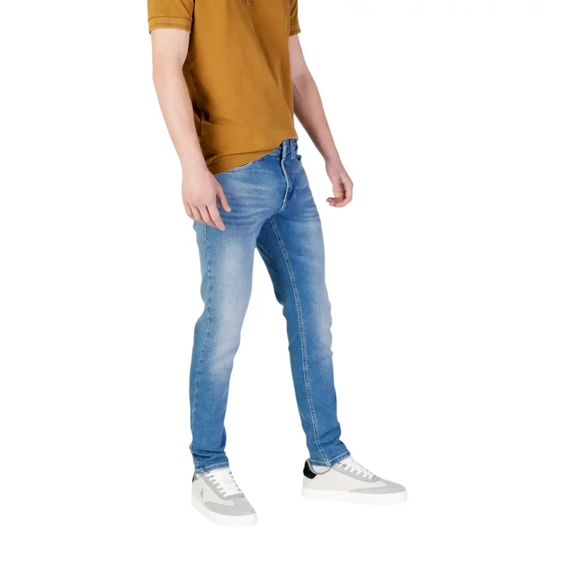 Jeans pour hommes Tommy Hilfiger bleu, coupe unie, poches à l’avant et à l’arrière