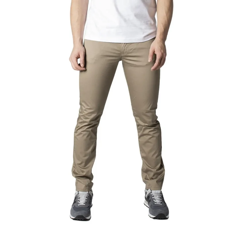 Jeans pour hommes Armani Exchange beige en coton extensible 8NZJ13