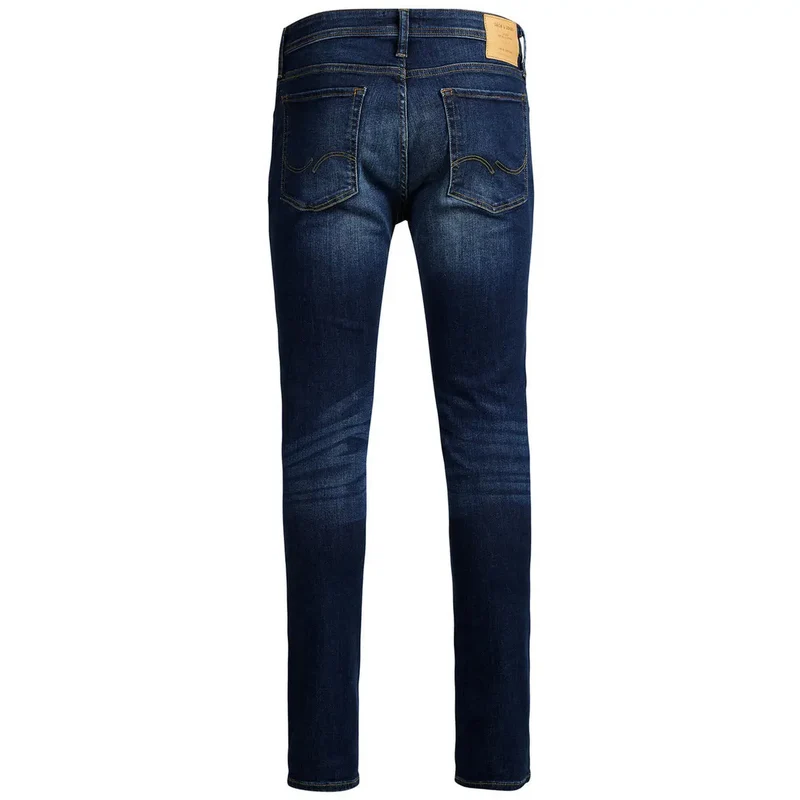 Jean droit stretch uni bleu pour hommes Jack & Jones 12110056