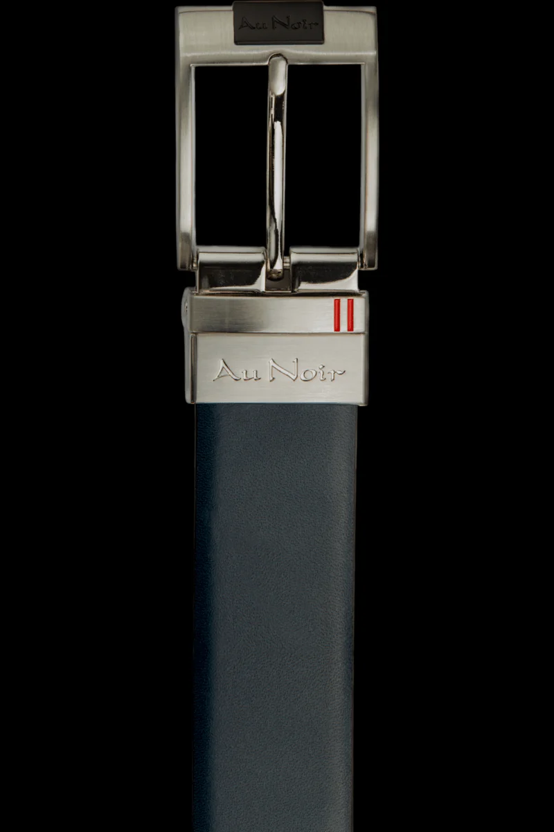 CEINTURE RÉVERSIBLE | DESOTO GUNMETAL, tan-navy