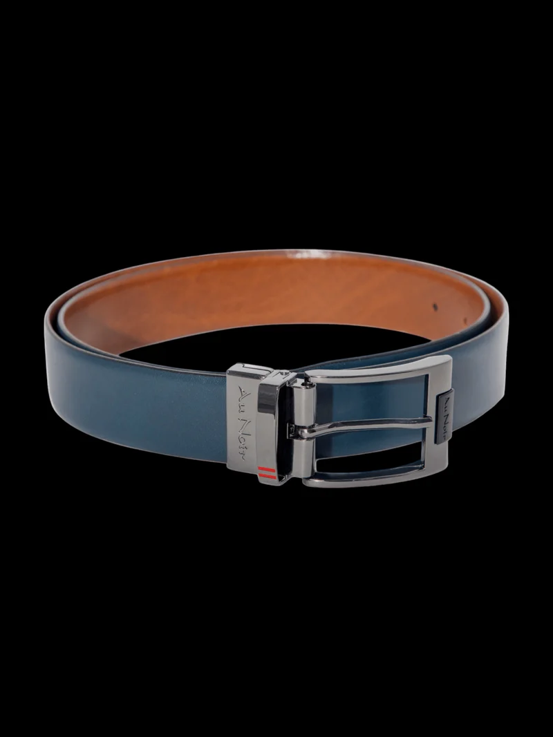 CEINTURE RÉVERSIBLE | DESOTO GUNMETAL, tan-navy