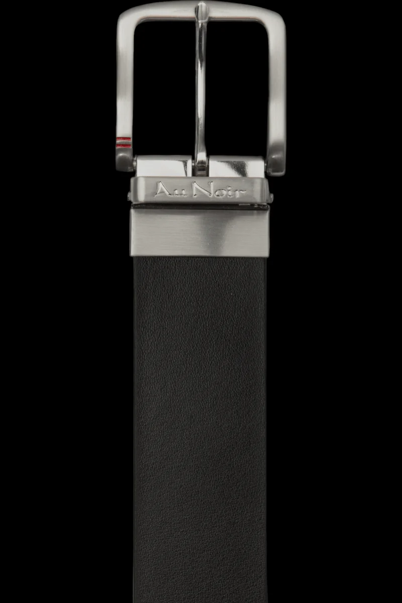 CEINTURE RÉVERSIBLE | STRAUSS BRUSHED NICKLE, noir-brun