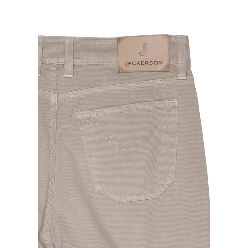 Pantalons Homme Jeckerson Beige Mélange de Coton Piqué JUPPA077