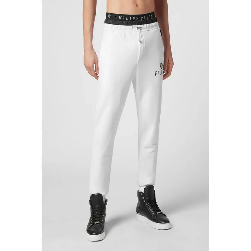 Pantalons Homme Philipp Plein Coton Blanc Printemps Été B44601