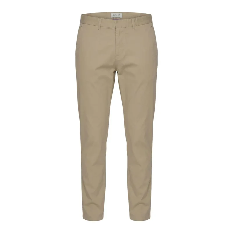 Pantalons Homme Beige Coton Élasthanne Printemps Été