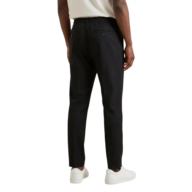 Pantalons en coton et lin noirs pour hommes Antony Morato MMTR00783