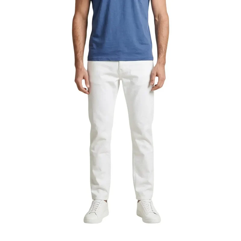 Pantalons pour Hommes Calvin Klein Jeans Blanc Coton Élasthanne