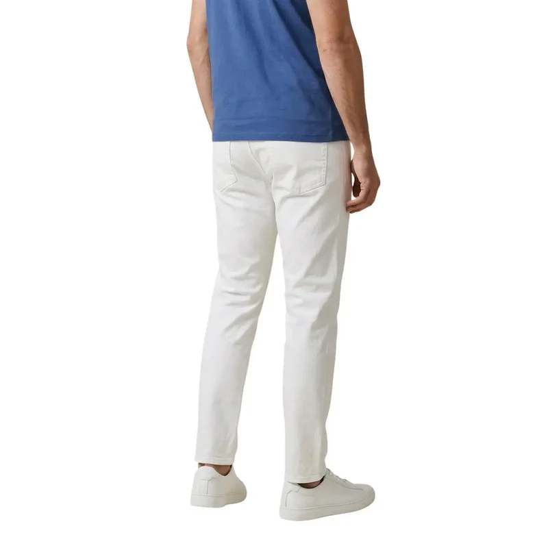 Pantalons pour Hommes Calvin Klein Jeans Blanc Coton Élasthanne