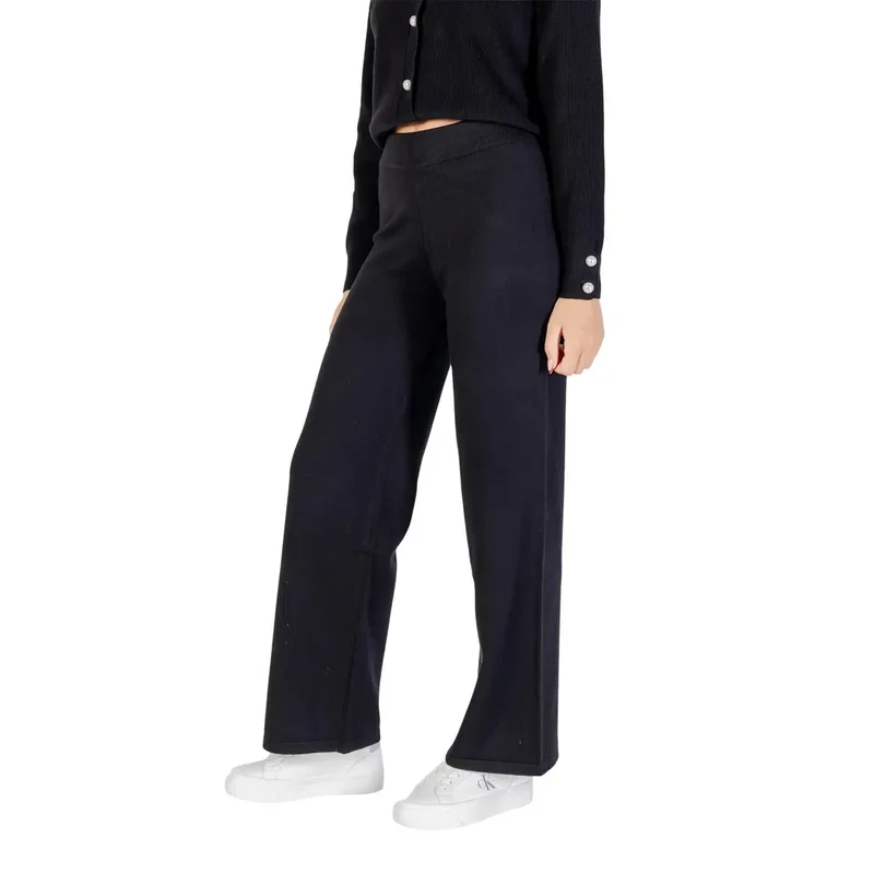 Pantalon pour femmes en viscose noire, hiver, saison automne-hiver