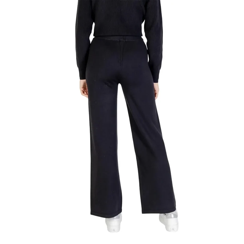 Pantalon pour femmes en viscose noire, hiver, saison automne-hiver