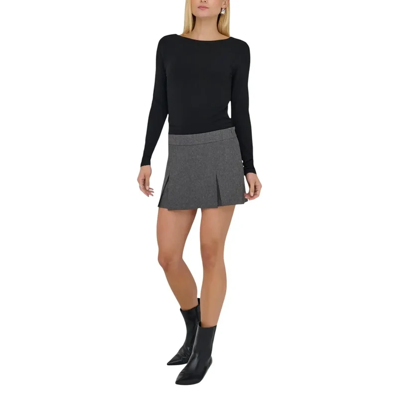 Pantalons gris pour femmes Jacqueline De Yong en polyester élasthanne