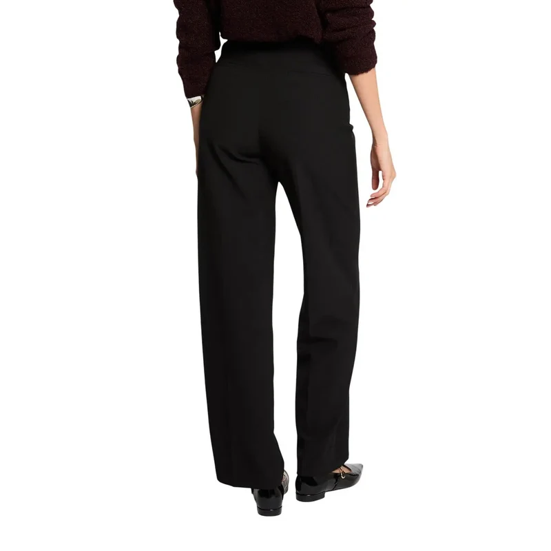 Pantalons pour femmes Morgan De Toi noir en polyester élasthanne Poya