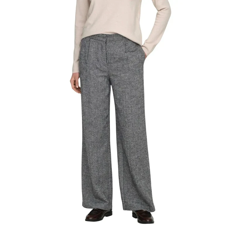 Only Pantalons pour Femmes Gris en Polyester Pour l’Automne et l’Hiver 15360269
