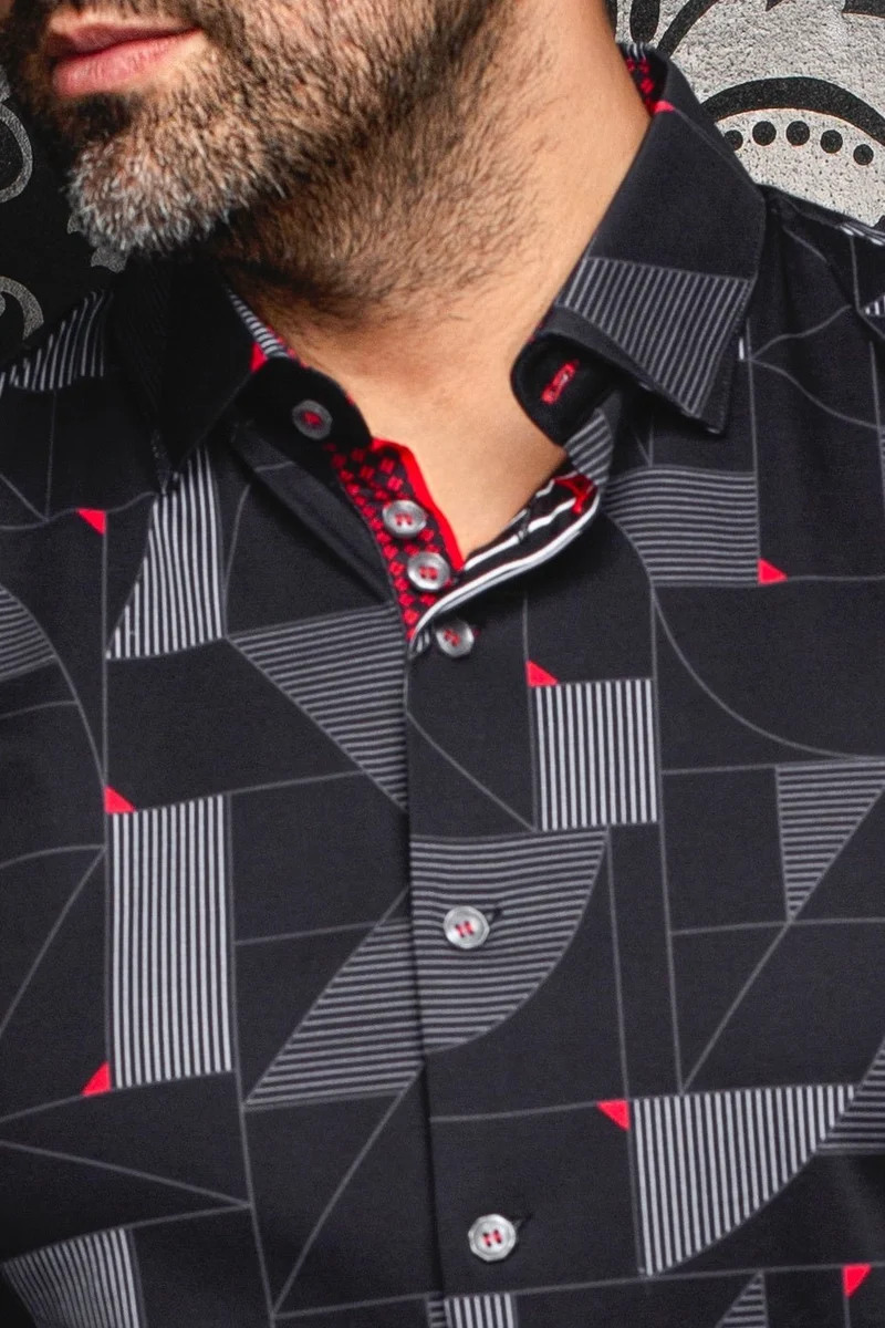 CHEMISE | FRANK, Black Red