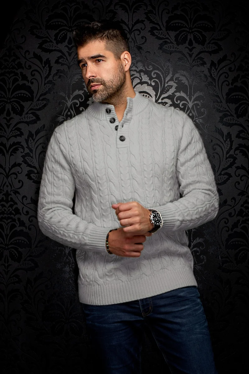 CHANDAIL EN LAINE | OSLO, Light Grey
