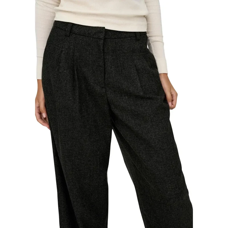 Pantalon noir pour femmes Jacqueline De Yong à fermeture éclair et poche frontale