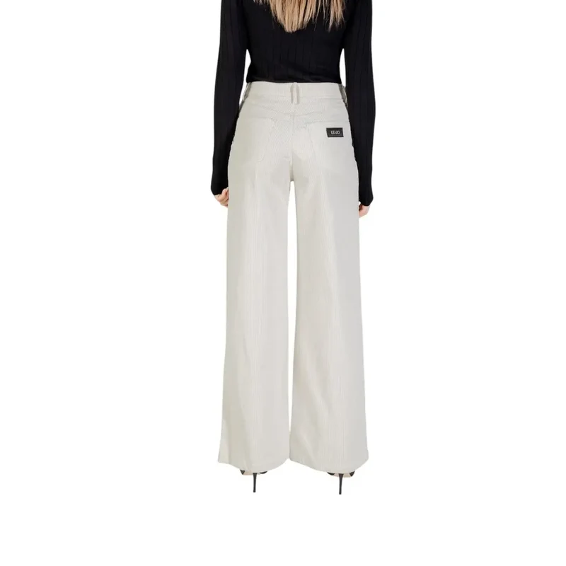 Pantalon en coton blanc Liu Jo pour femmes avec poches