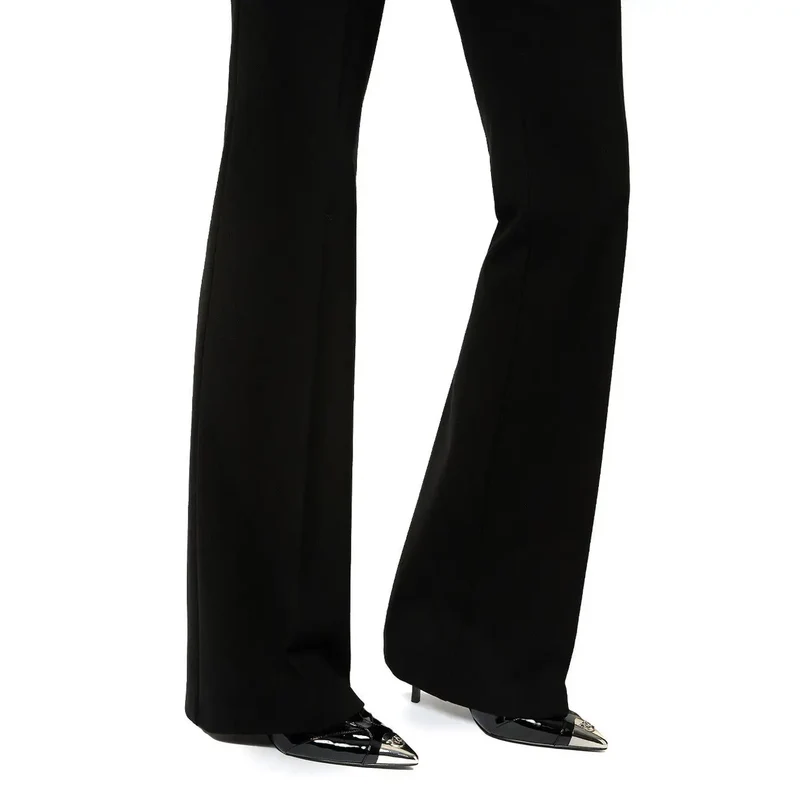Pantalon slim fit en viscose noire pour femmes Pinko, automne-hiver