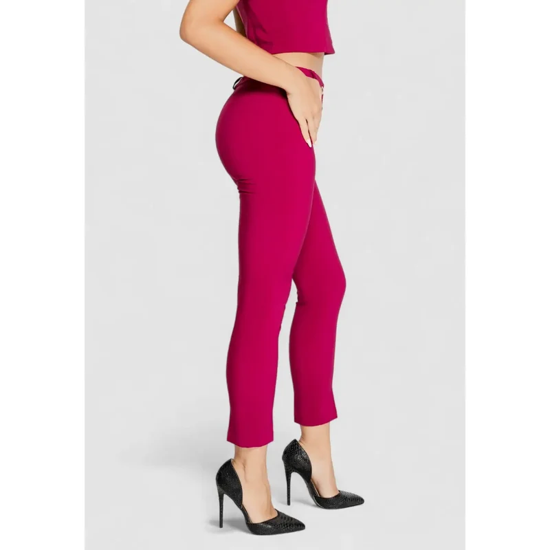 Pantalons pour femmes Rinascimento Bordeaux à fermeture éclair en polyester CFC0119993003