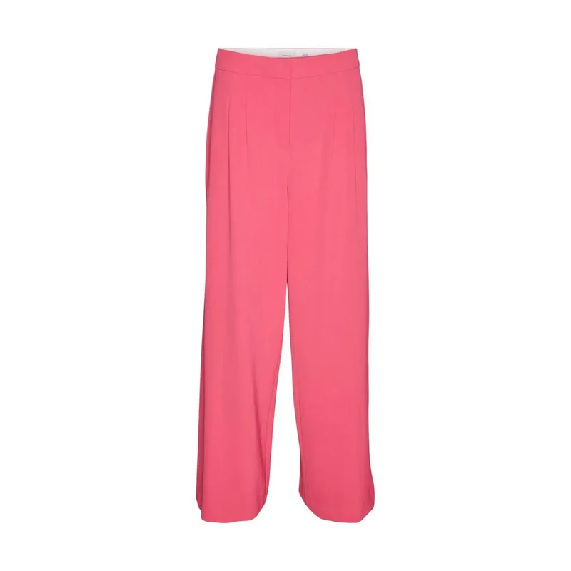 Pantalon à fermeture éclair unie fuchsia Vero Moda pour femmes en polyester, taille 30