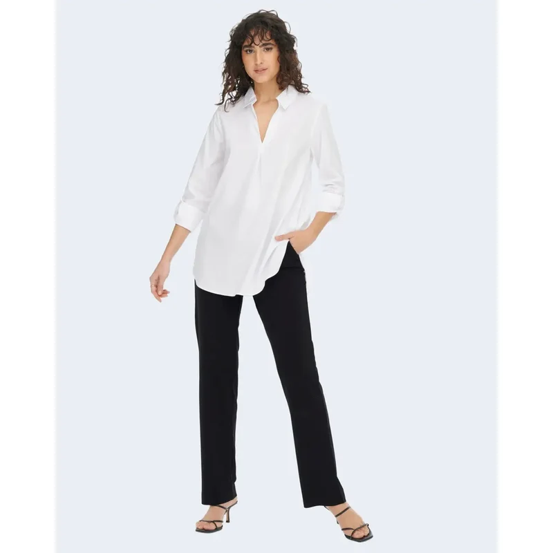 Pantalons pour femmes Jacqueline De Yong noirs unis en polyester