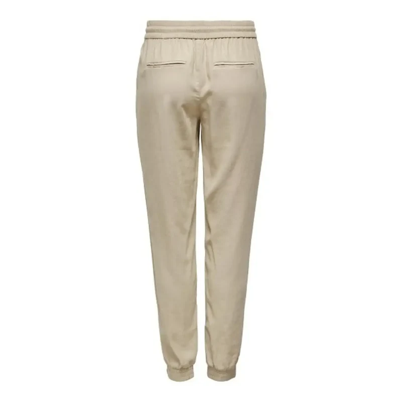Pantalon en viscose beige pour femmes à dentelle, printemps-été