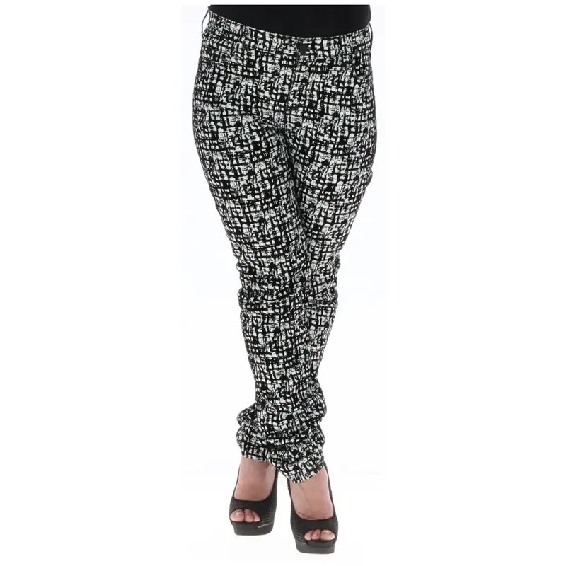 Guess pantalons en coton noir pour femmes avec poches, taille W0BA46