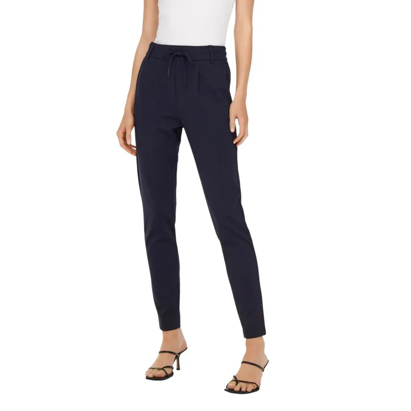 Pantalon femme bleu en dentelle, mélange en viscose, automne-hiver
