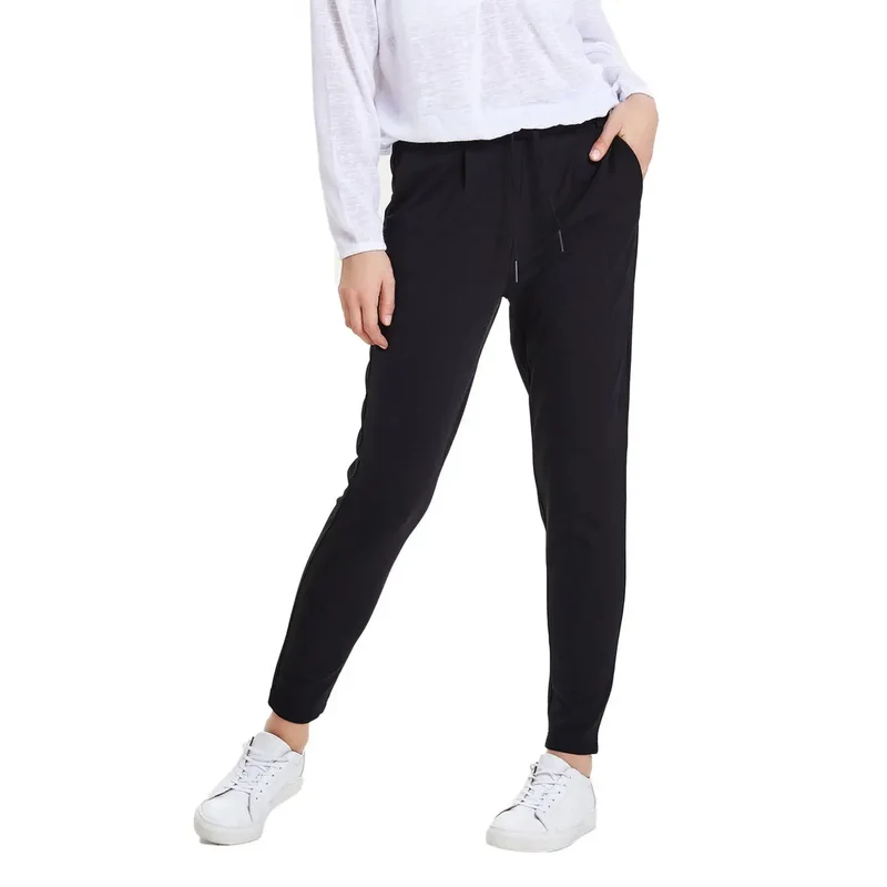 Pantalons pour femmes noirs en dentelle, mélange de viscose, automne-hiver