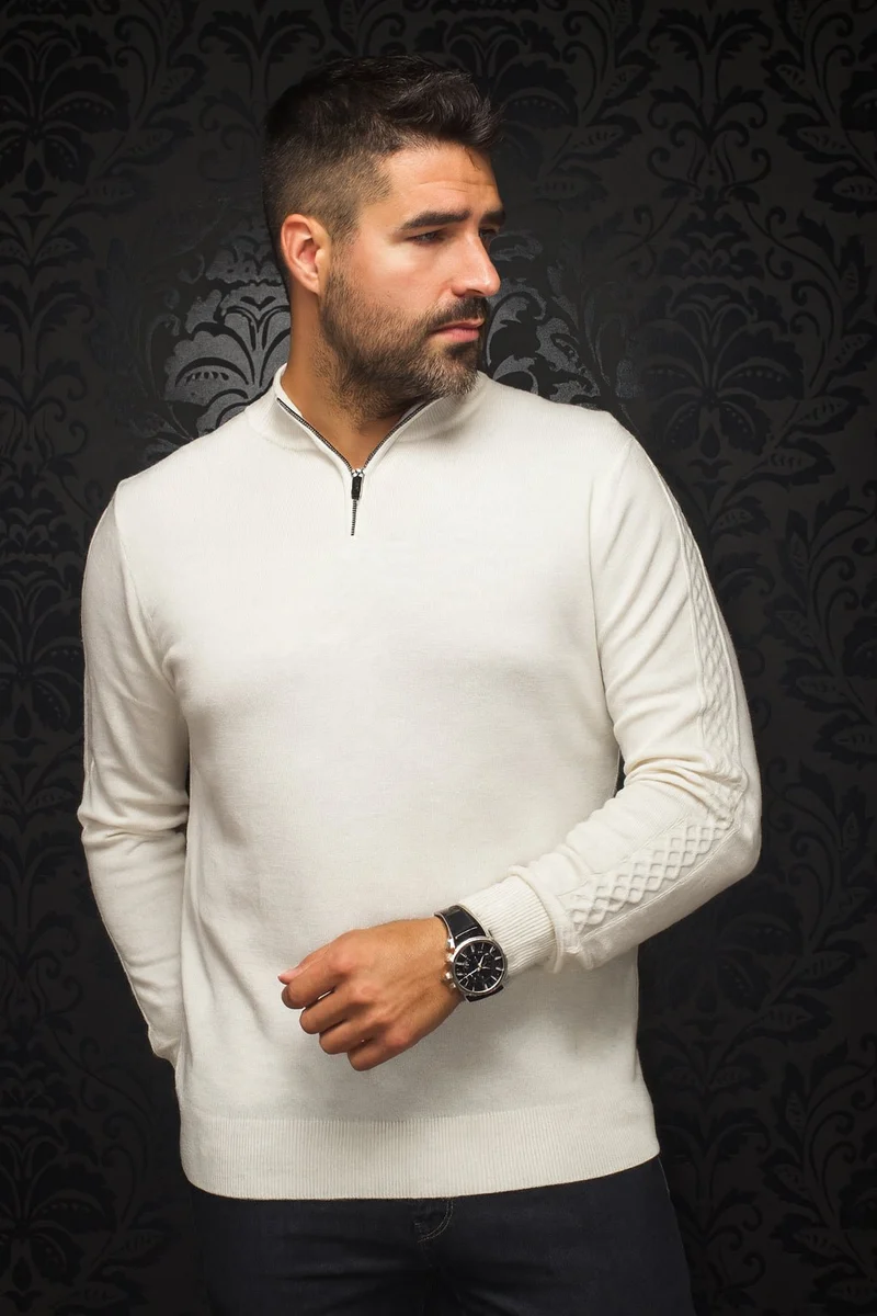 CHANDAIL EN LAINE MÉRINOS | MESTA, Cream