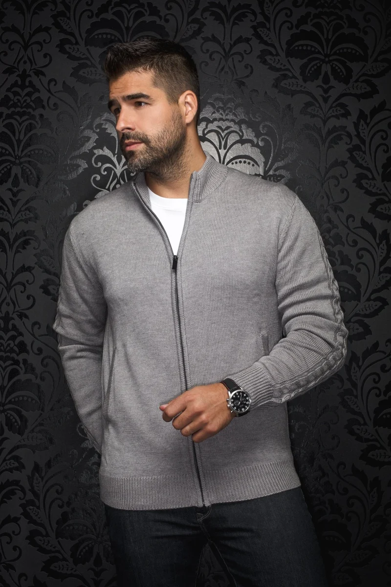 CHANDAIL EN LAINE MÉRINOS | ESTEBAN, med grey