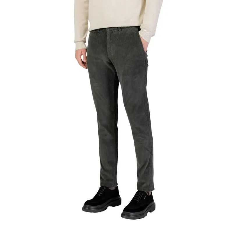 Pantalons en coton mélangé marron pour hommes Borghese Automne Hiver Taille VL08