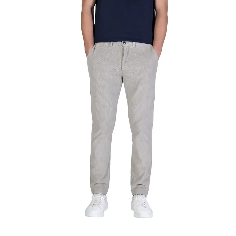 Pantalons en coton mélangé marron pour hommes Borghese Automne Hiver Taille VL08
