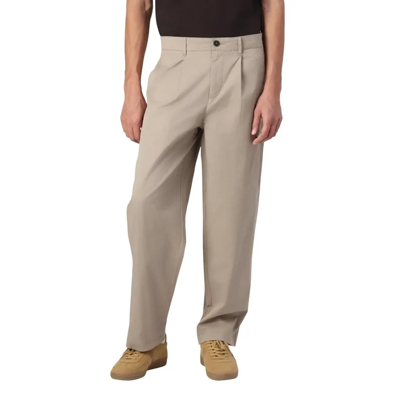 Pantalons pour Hommes Only & Sons Beige en Coton Élastique