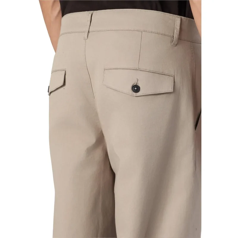 Pantalons pour Hommes Only & Sons Beige en Coton Élastique