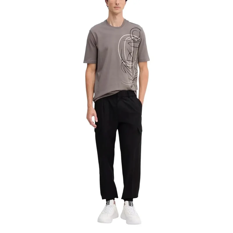 Pantalons pour Hommes Armani Exchange Noir Polyester Viscose