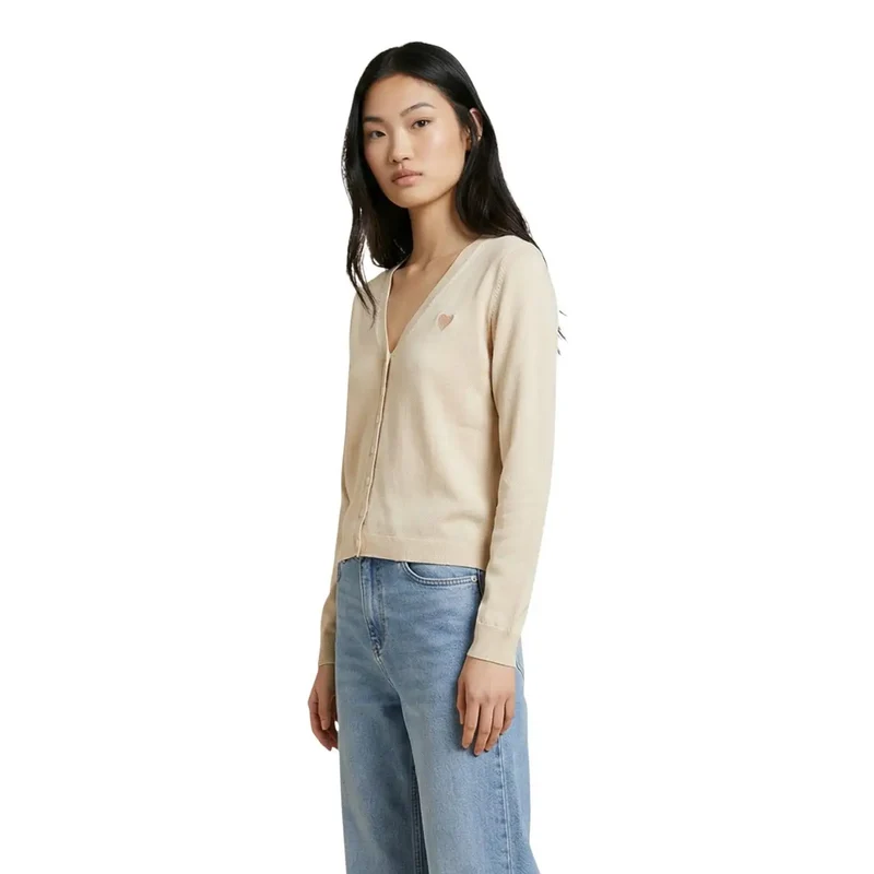 Cardigan long beige à boutons Jacqueline De Yong