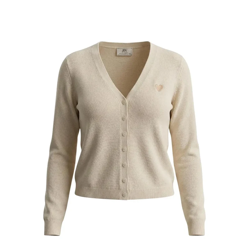Cardigan long beige à boutons Jacqueline De Yong