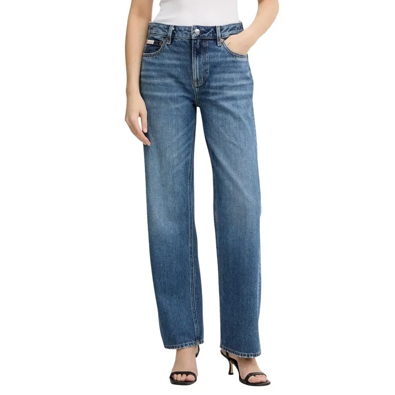 Jeans en coton bleu clair pour femmes Calvin Klein