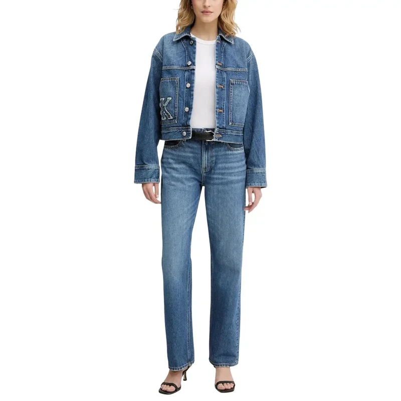 Jeans en coton bleu clair pour femmes Calvin Klein
