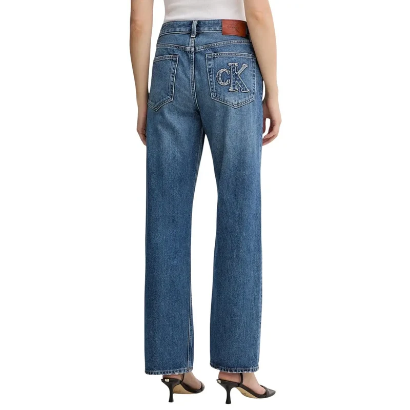 Jeans en coton bleu clair pour femmes Calvin Klein