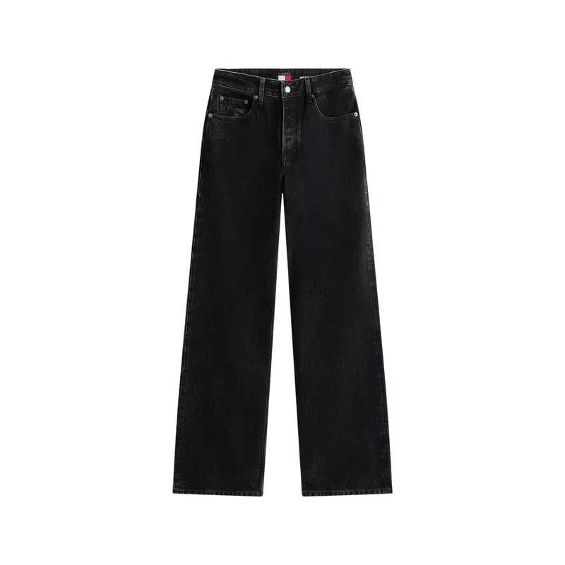 Jeans pour femmes Tommy Hilfiger en coton bio noir